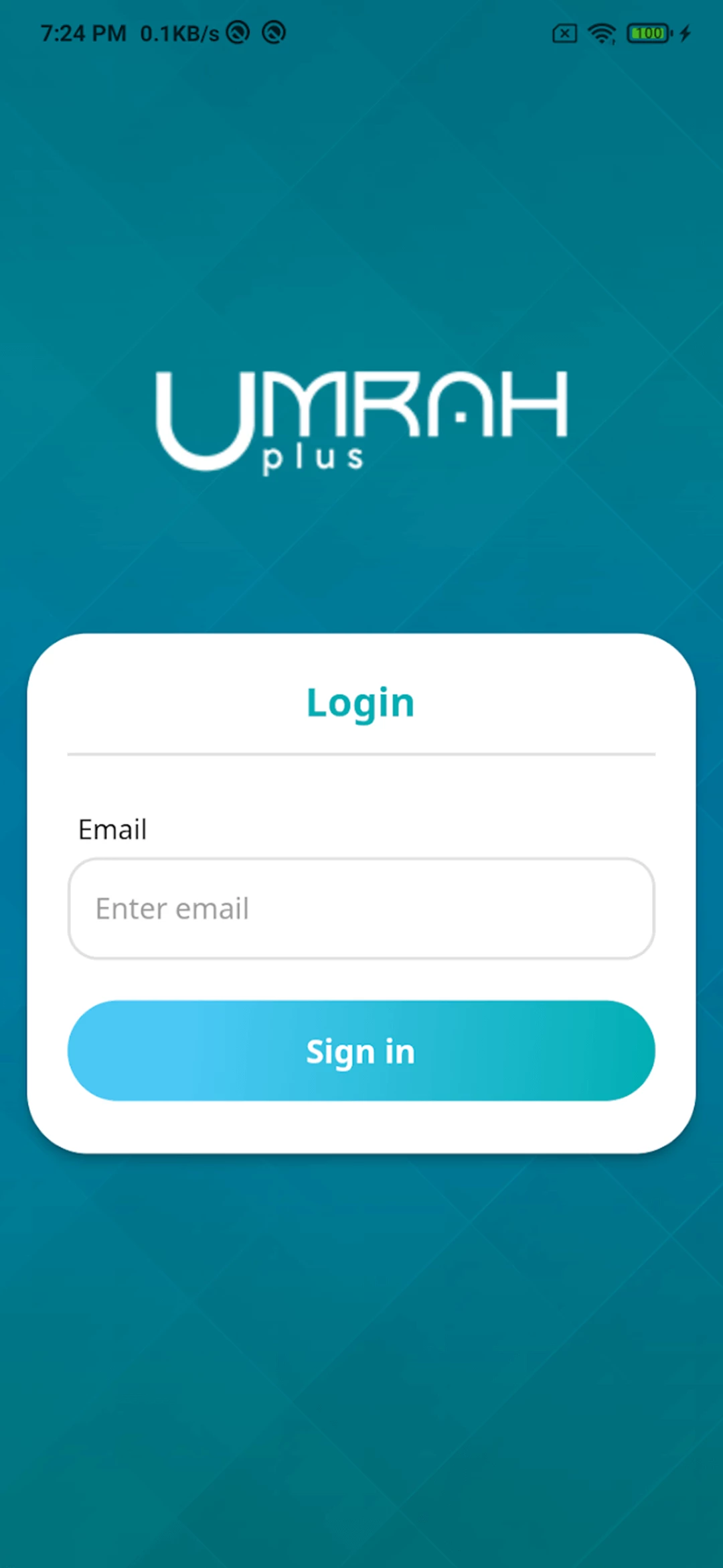 Umrah Plus — user app — Login
