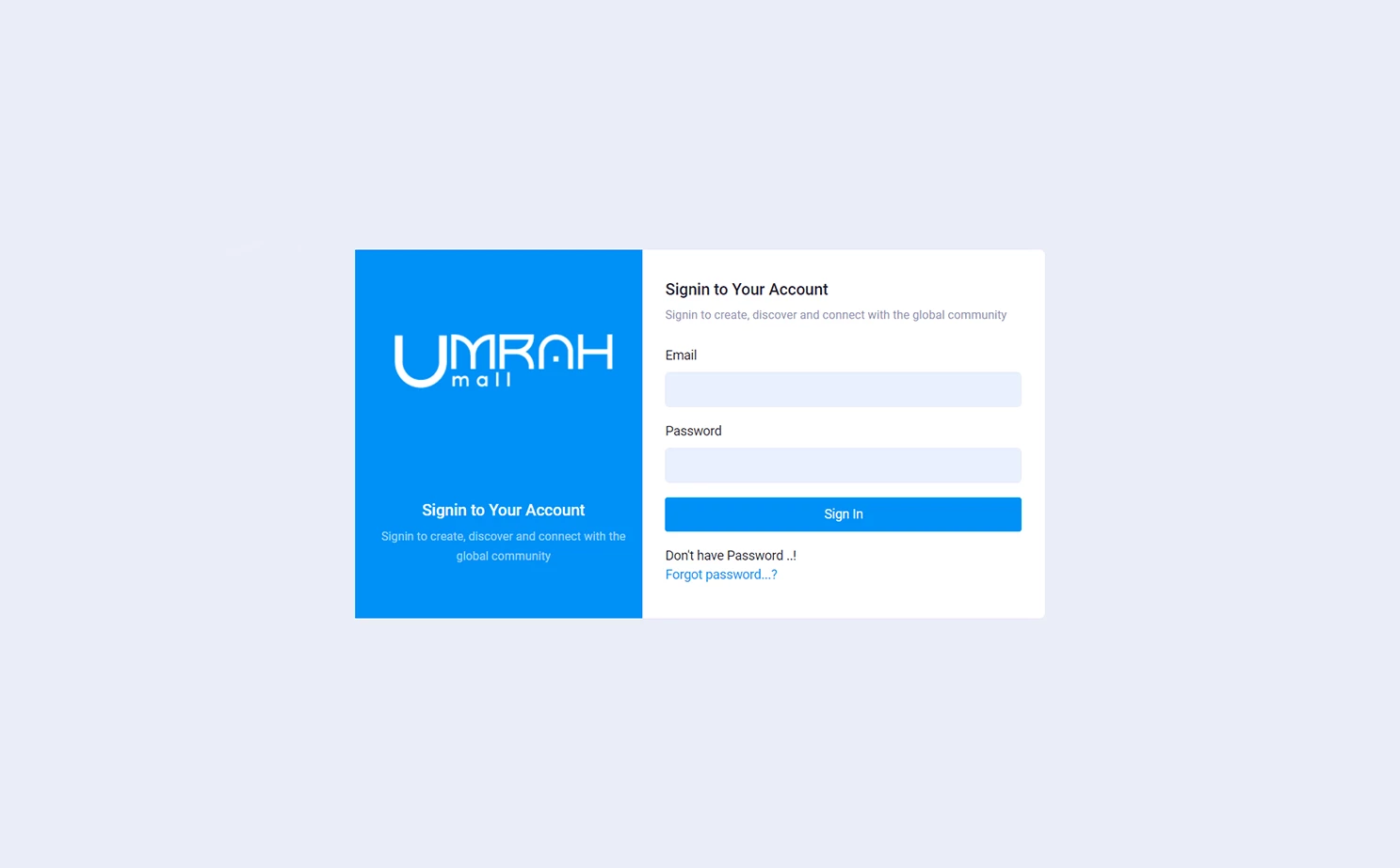 Umrah Plus — user panel — Login