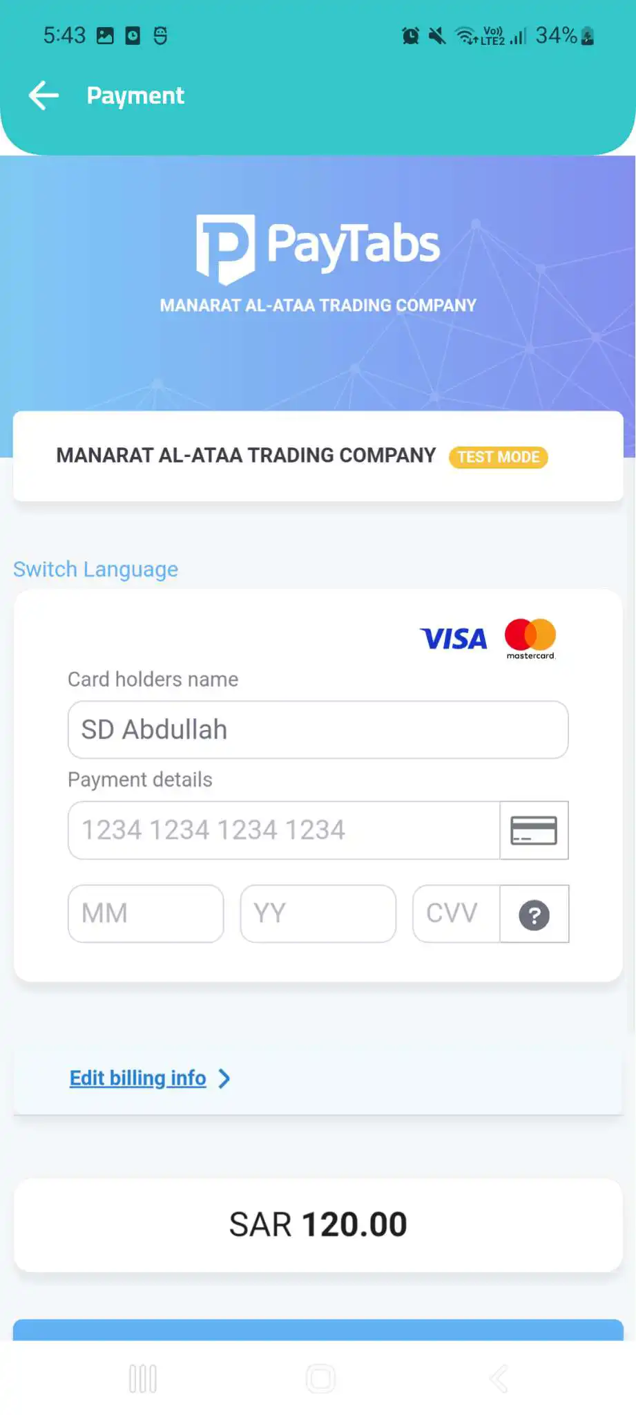 Water Donation user app - Payment