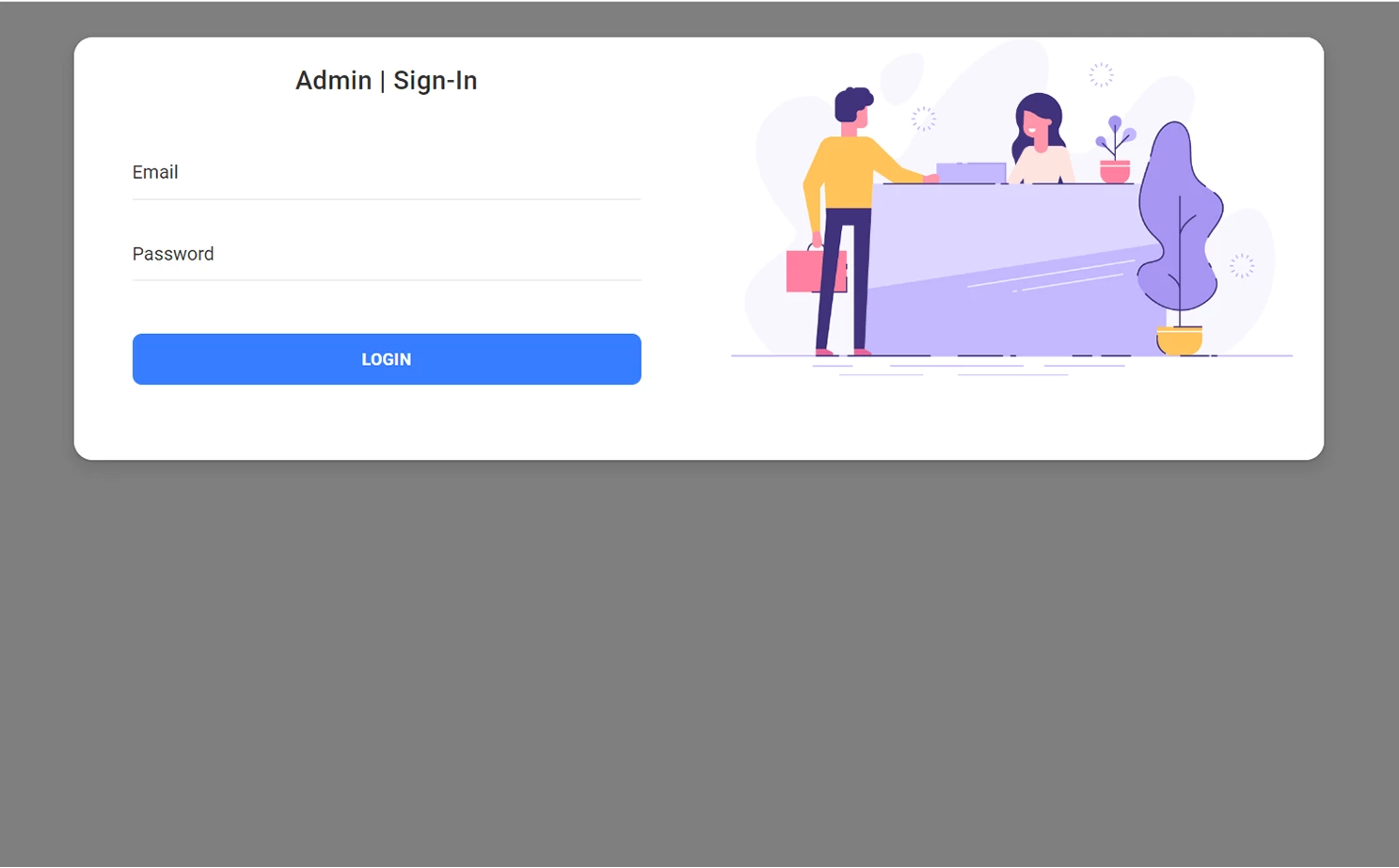Hotel booking admin — Login