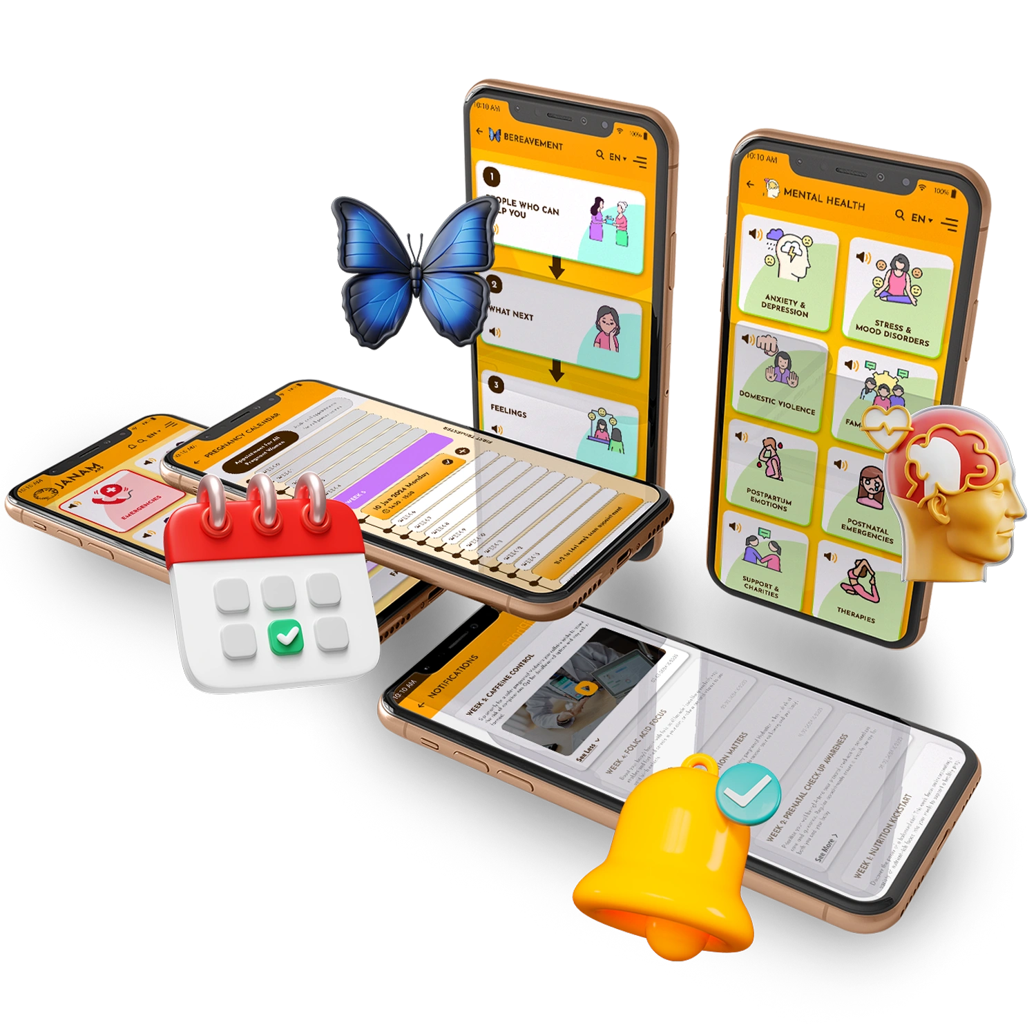 JanamApp multilingual maternity healthcare mobile application providing pregnancy education and resources