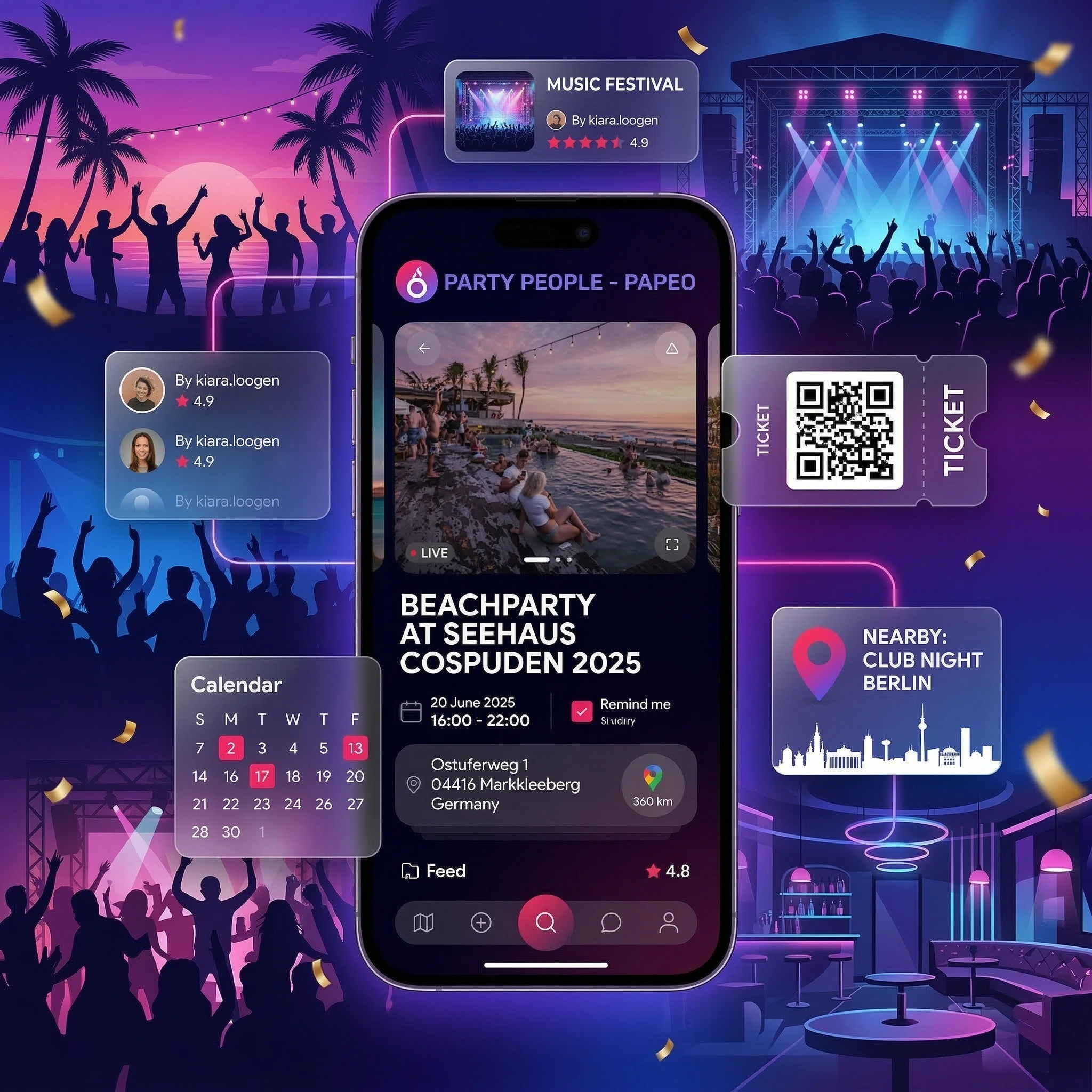 Papeo – social nightlife and event discovery platform with ticketing and community features